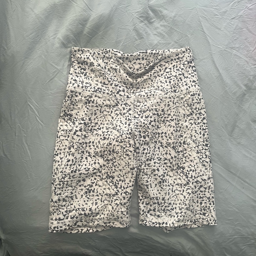 Black & White Pattern Bike Shorts